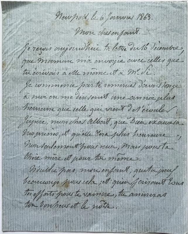 18630106 Auguste à Albert 01.jpg